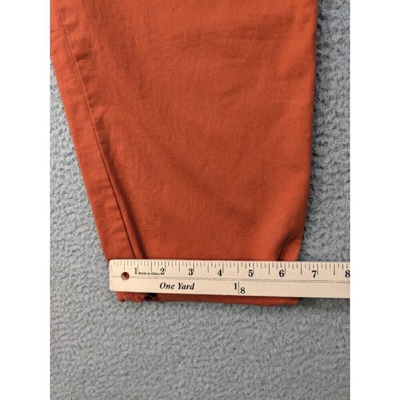 Eddie Bauer Pants 10 Petite Legend Wash Boyfriend Slim Stretch Orange - Picture 16 of 16